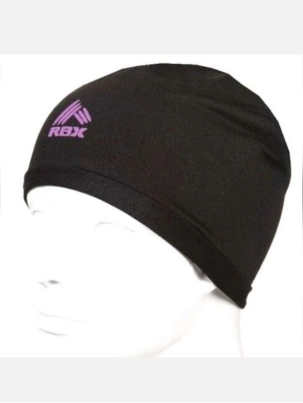RBX Womens Mesh Lightweight Knit Black Fuchsia Purple Beanie Winter Ski Hat NWT